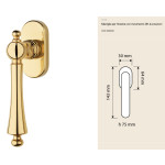 Heidi Linea Calì Классическая оконная ручка DK