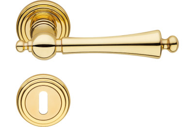 Heidi Linea Calì классическая латунная дверная ручка с розеткой