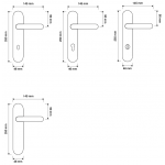 Гавана сетки дверные ручки на пластине Linea Cali Кристалл
