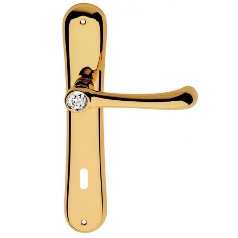 Гавана сетки дверные ручки на пластине Linea Cali Кристалл