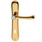 Гавана сетки дверные ручки на пластине Linea Cali Кристалл