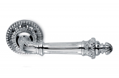 Дверная ручка из натурального серебра в стиле ампир на розете, идеально подходящая для престижного отеля Antologhia