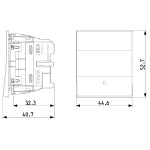 Переключатель VIMAR LINEA 30000.2B/C/G выравниваемый подсветкой