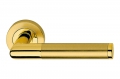 Карина сатиновая латунь + полированная дверная ручка от Linea Calì