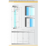 Раздвижной комплект MiniSlide SbyC Glass System со сдвижной направляющей