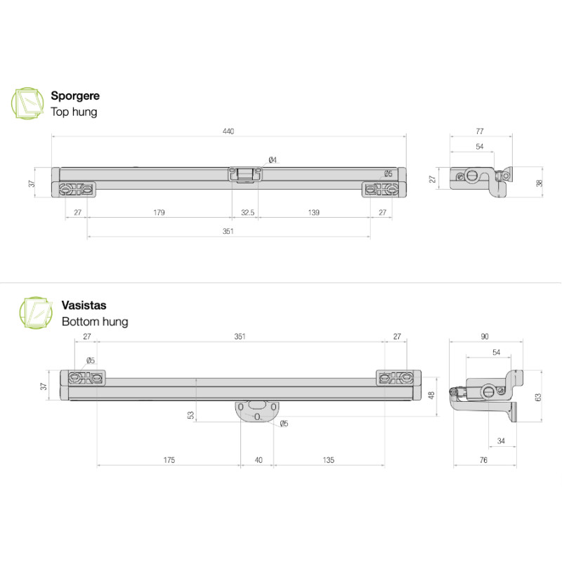 Liwin L35 Slim Comunello Цепной привод для окон