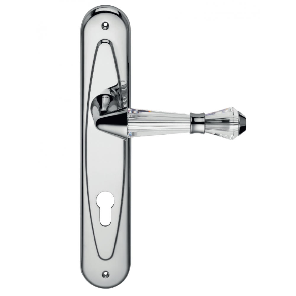 Идея дверные ручки на пластине Linea Cali Кристалл