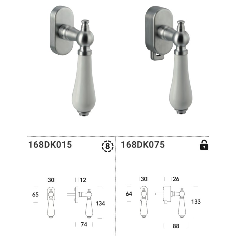 Фарфоровая оконная ручка DK Reguitti Sandra