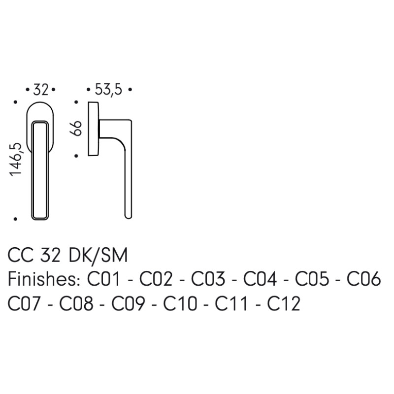 Оконная ручка DUE MOOD Colombo Design DK