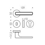 Дверная ручка DUE COLOMBO DESIGN MOOD Круглая розетка