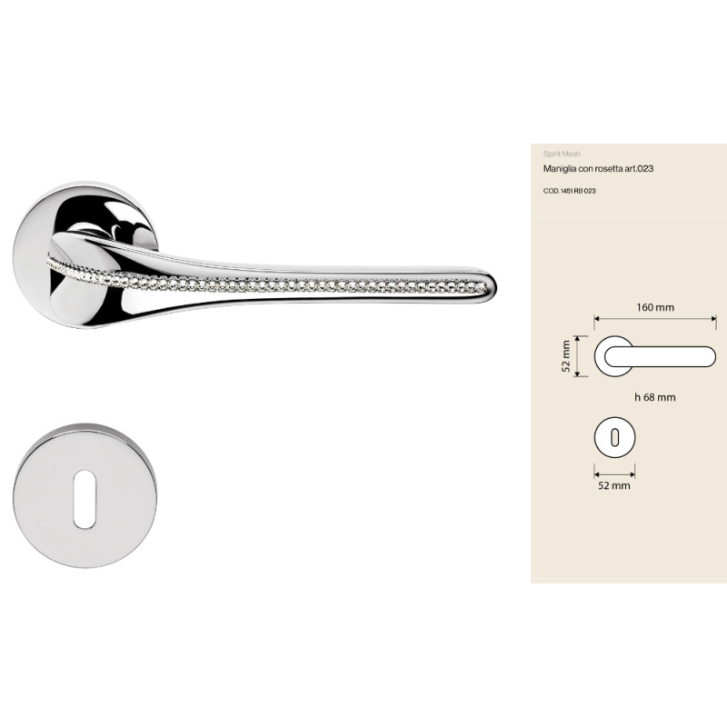 Ручка Spirit Mesh Linea Calì с полосой из кристаллов Swarovski