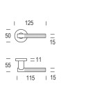 Дверная ручка Zaira Reguitti на круглой розетке