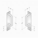 Фиксированной ручкой на пластины из нержавеющей стали Прямоугольный PBA 2211 AISI 316L