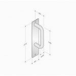 Фиксированной ручкой на пластины из нержавеющей стали Прямоугольный PBA 2211 AISI 316L