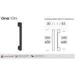 Прямая рукоятка для дверей Reguitti One 10N Interaxis 300 или 600