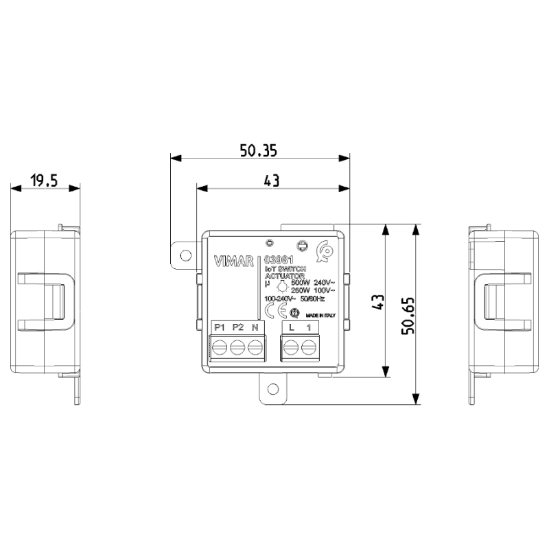 IoT 03981 Подключенный релейный модуль Vimar
