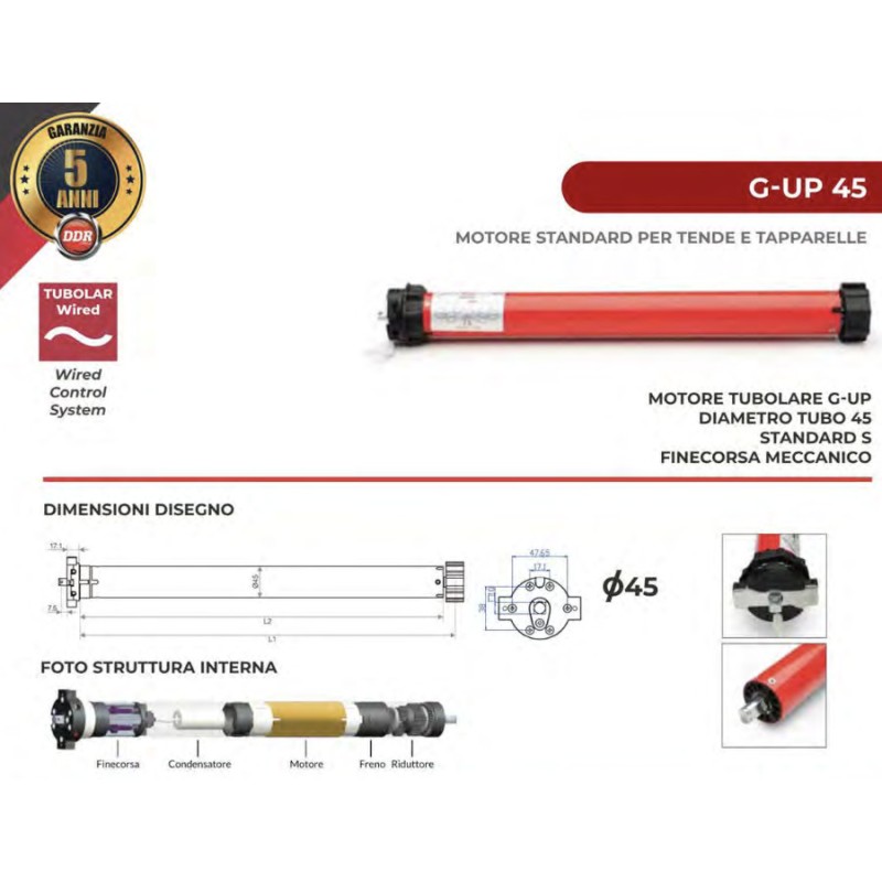 Привод для жалюзи и штор DDR G-UP 45 Экономичный Лучшая цена