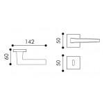 Niko Arieni Дверные ручки с накладками и квадратными розетками