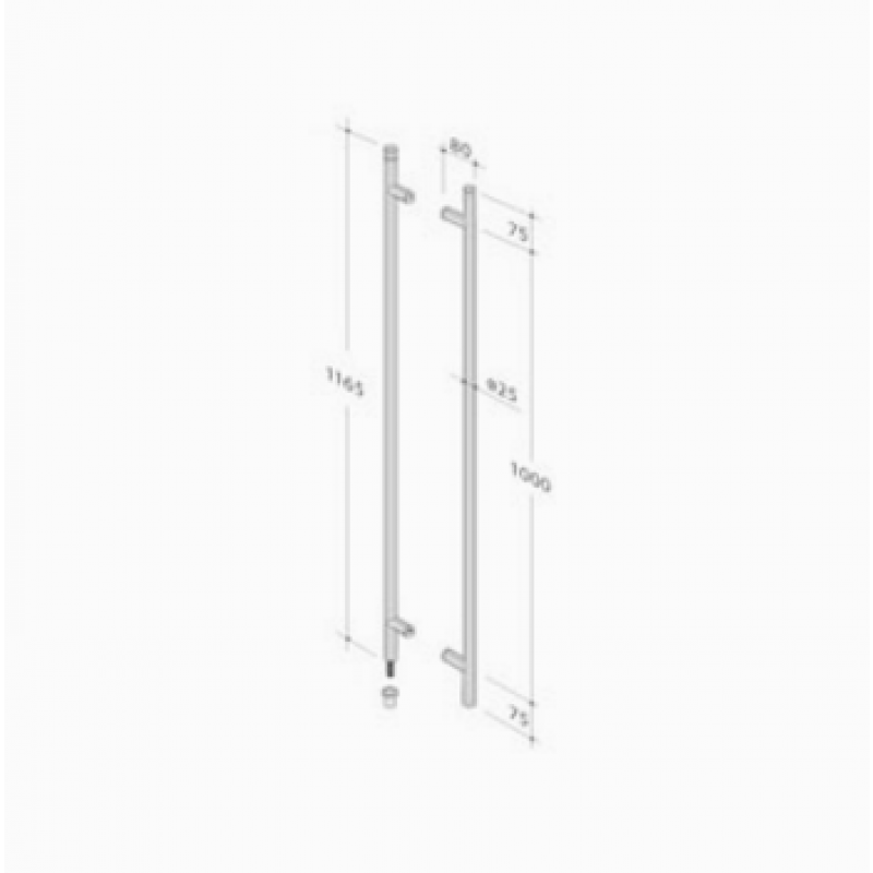 PBA Ручка 200C-V из нержавеющей стали AISI 316L с замком Инкорпорейтед