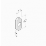 PBA 2001.IT.Y Bocchette Пара прямоугольный из нержавеющей стали