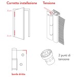 Пружинный штифт для двери сеткой насекомых Justor MZ AL 2 шт
