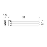 Поворотный держатель полотенец ванной комнаты Colombo Mini B4012
