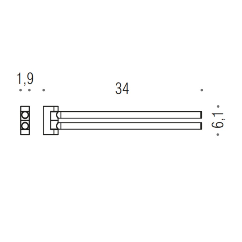 Поворотный держатель полотенец ванной комнаты Colombo Mini B4012