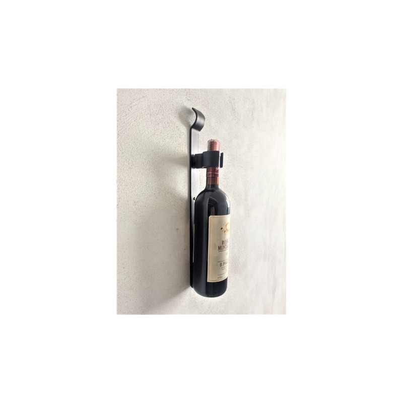 Настенный держатель для бутылок черной стали классической бутылки вина Giove
