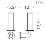 Вертикальный держатель рулона туалетной бумаги Colombo Design Basic B2790