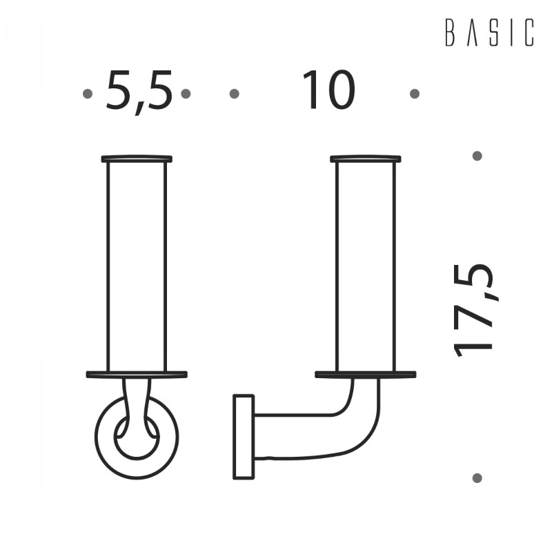 Вертикальный держатель рулона туалетной бумаги Colombo Design Basic B2790