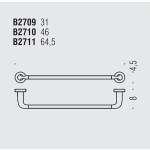 Держатель для полотенец для ванной Colombo Design Basic