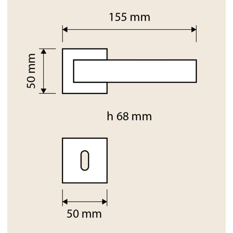 Prisma Linea Calì Дверная ручка Ручка ромбовидной формы