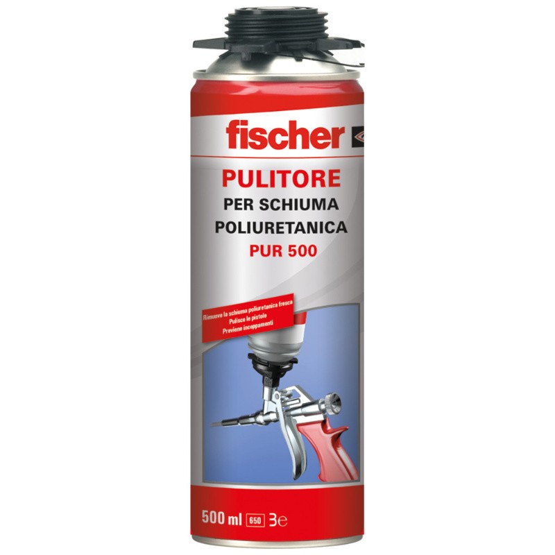 Очиститель полиуретановой пены и пистолет Fischer PUR 500