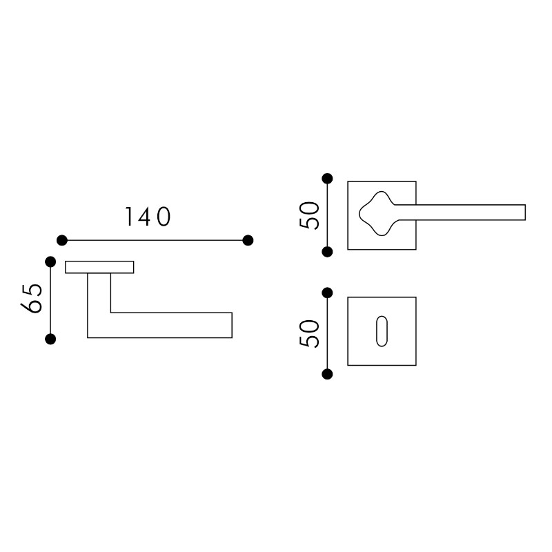 Quasar Arieni Дверные ручки с квадратной розеткой