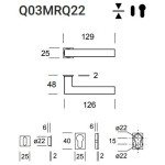 Reguitti Genève Q03 Minimal Q22 Дверная ручка нержавеющей