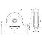 2 колесные подшипники горло Тонда внутренней поддержки для откатных ворот Combiarialdo