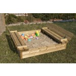 Песочница для детей в сосновом лесу 112x112 см