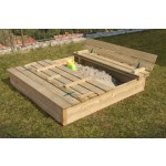 Песочница для детей в сосновом лесу 112x112 см