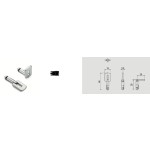 Замок для раздвижных деревянных дверей Reguitti S01SR50T