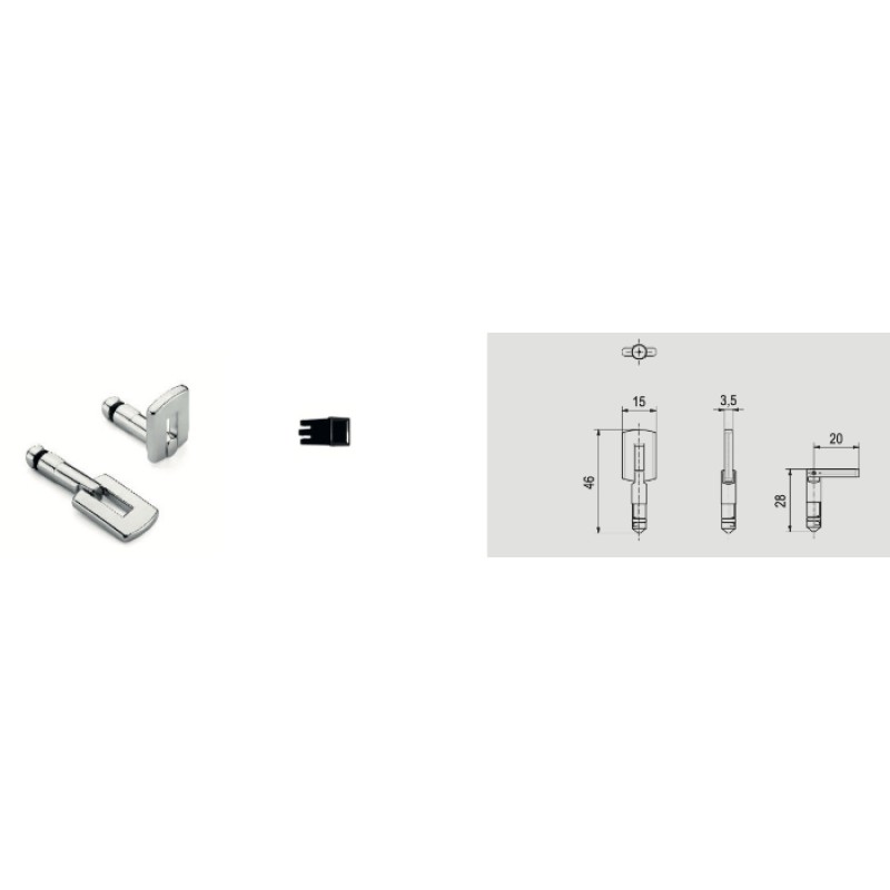 Замок для раздвижных деревянных дверей Reguitti S01SR50T