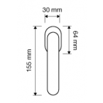 Отражение Скалы Jet оконная ручка DK Linea Cali Кристалл