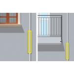 Риф Барьер Анти вторжения Радуга Гриппо Боллард с очками для балкона или террасы Поджоло