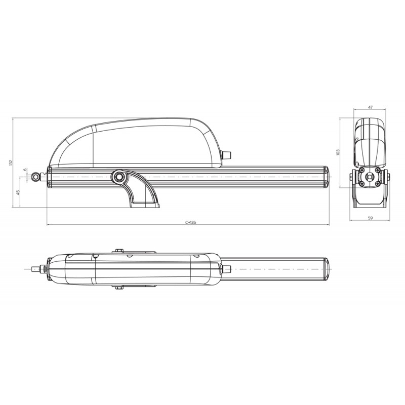 Sky450 Некос 450N 230 Rack привода хода 180-230-350-550-750mm