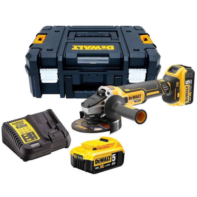 Шлифовальный станок DeWalt DCG405P2-QW бесщеточный аккумуляторный двигатель 125 мм