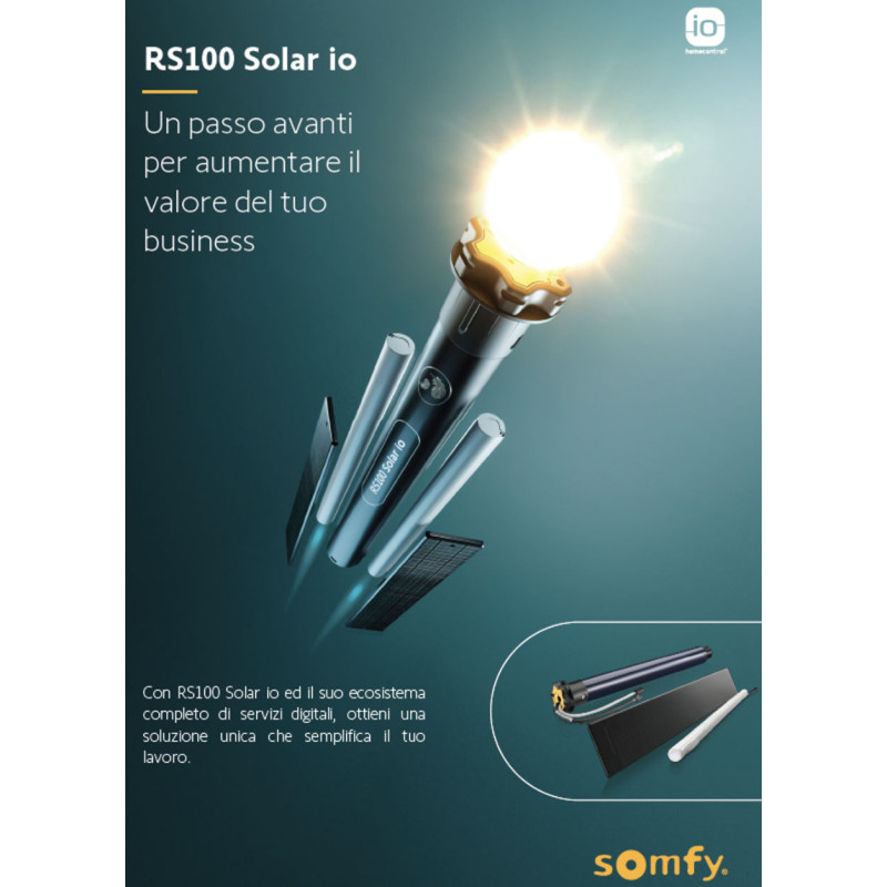 Somfy RS100 Solar io Двигатель затвора работающий на солнечной энергии