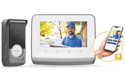 Somfy V350 Connect подключенный видеодомофон открытие смартфона