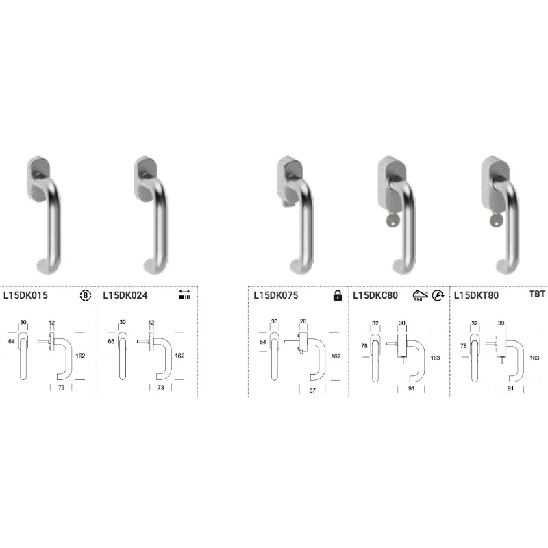 Стокгольм Reguitti оконная ручка из нержавеющей стали DK