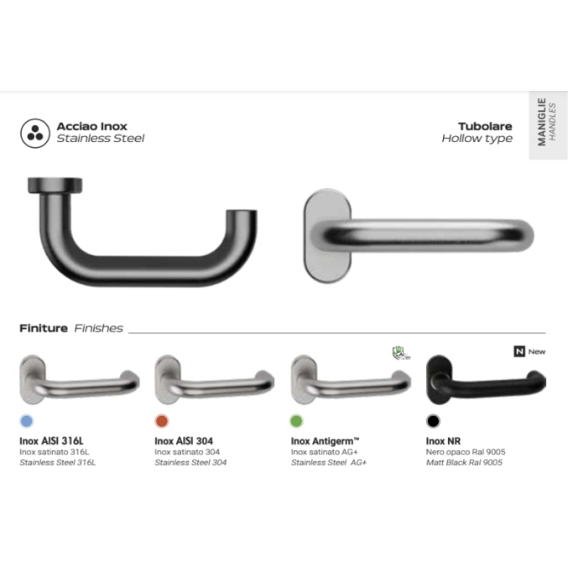 Стокгольм Reguitti Inox дверная ручка с овальной розеткой