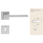Stream Zincral Linea Calì Door Handle with Lowered Rosette
