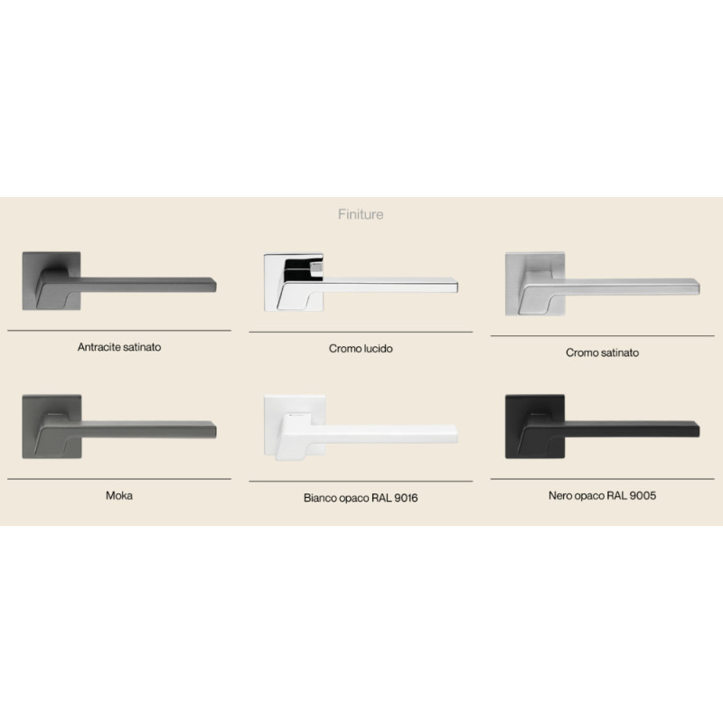 Stream Zincral Linea Calì Door Handle with Lowered Rosette